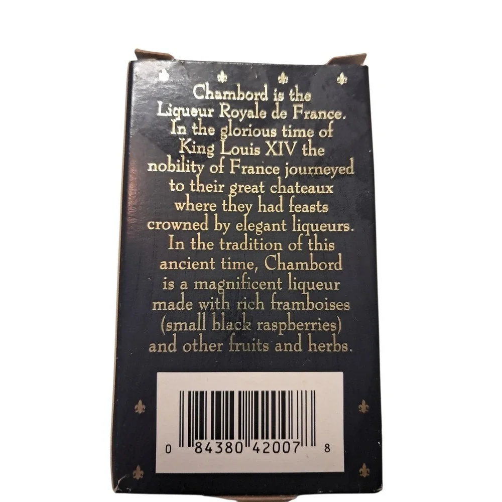 Chambord‎ Liqueur Royale Deluxe Glass Liquor Bottle Vintage 50 ML